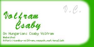 volfram csaby business card